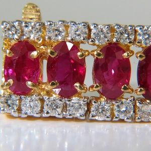 25.13CT NATURAL FINE RUBY DIAMONDS BRACELET